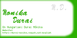 monika durai business card
